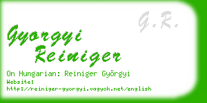 gyorgyi reiniger business card