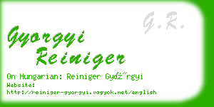 gyorgyi reiniger business card